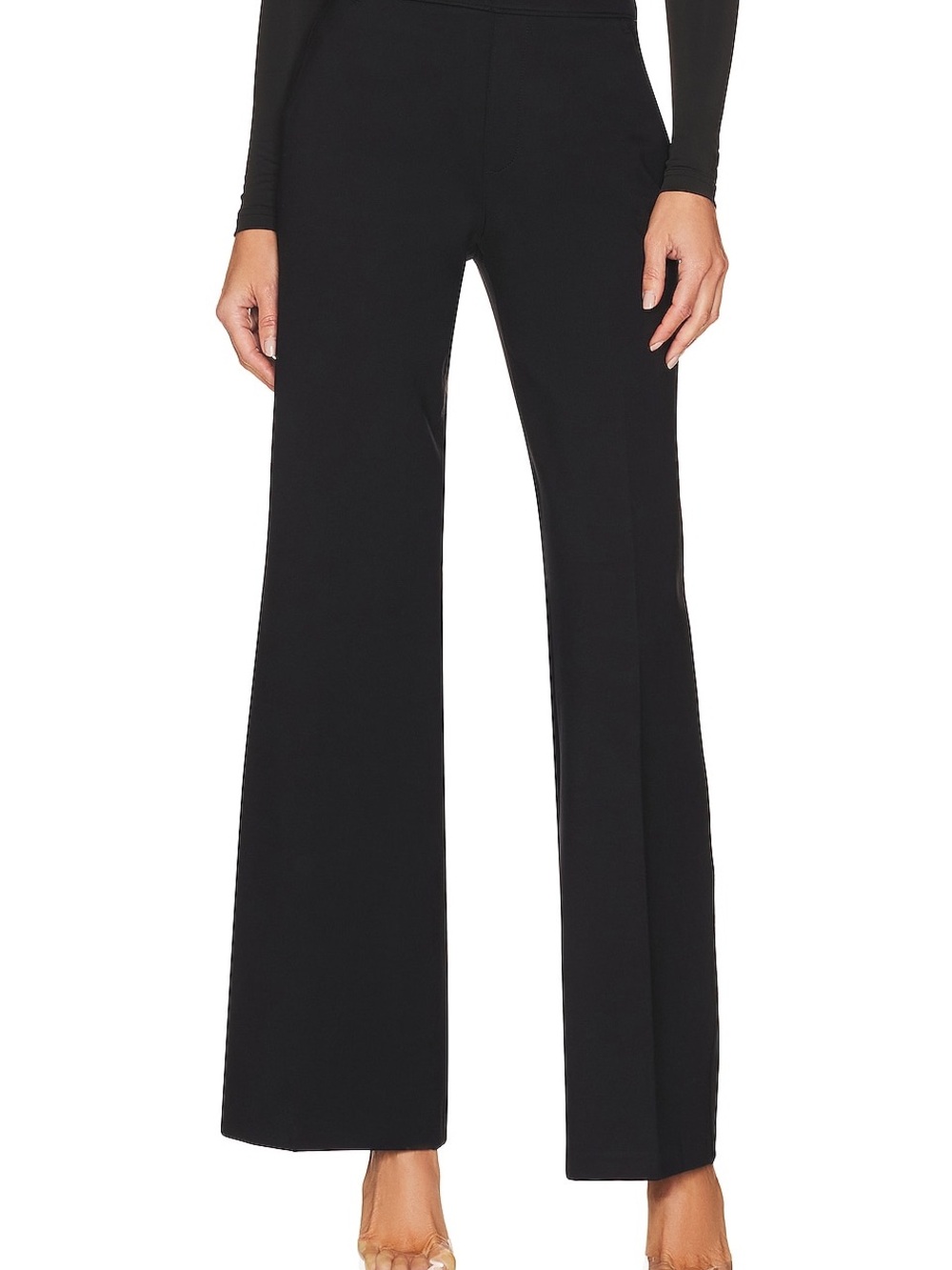 SPANX Black Wide-Leg High-Rise Pants